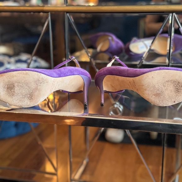 Jimmy Choo Lucy 100 / 38 Suede 153 BOHO Purple - Picture 7 of 9